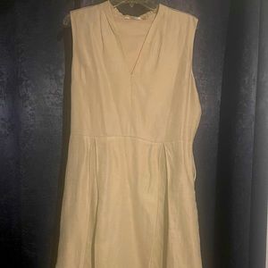 Tahari Linen Dress with silky and transparent hem